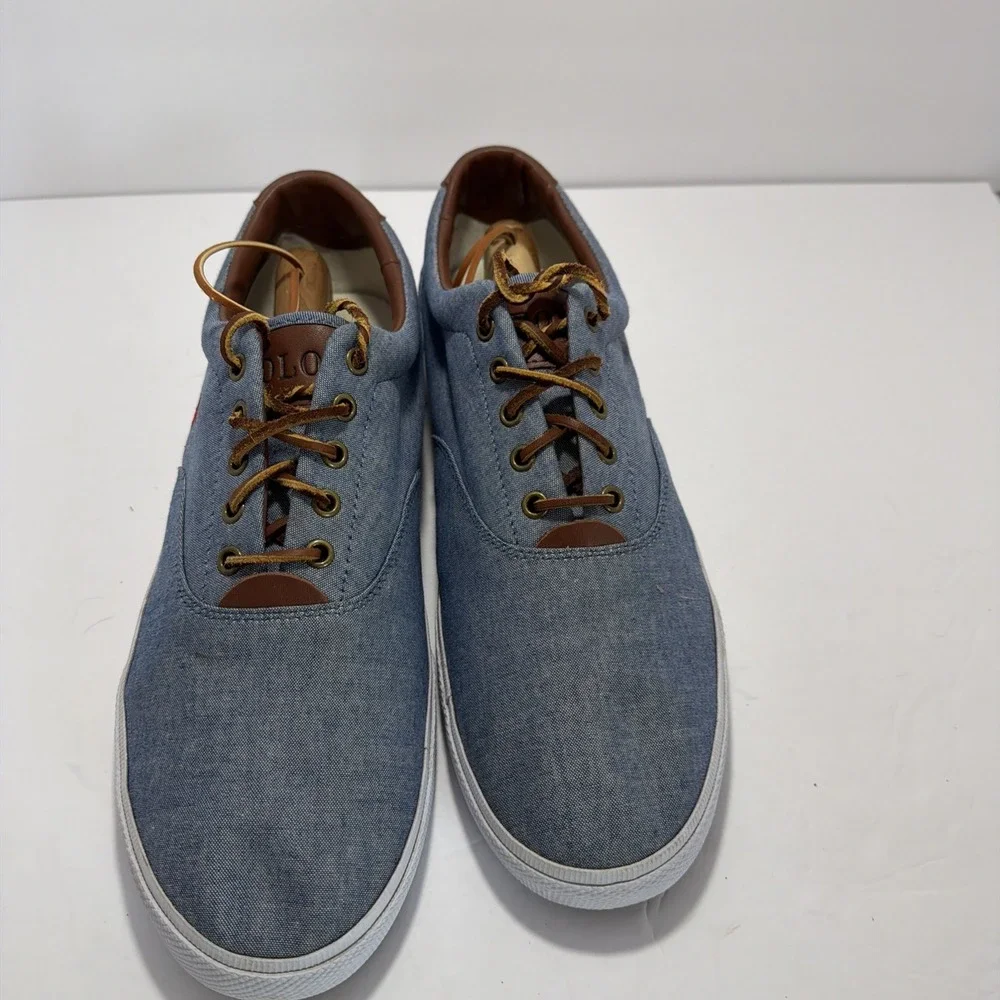 polo ralph lauren mens shoes Vaughn Size 14D Chambray Red Poly